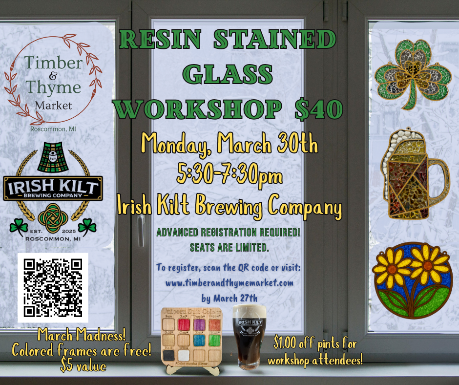 Irish Kilt Resin Stained Glass Workshop