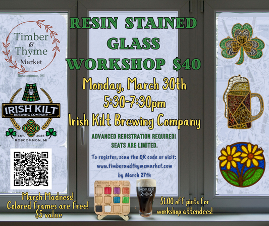Irish Kilt Resin Stained Glass Workshop