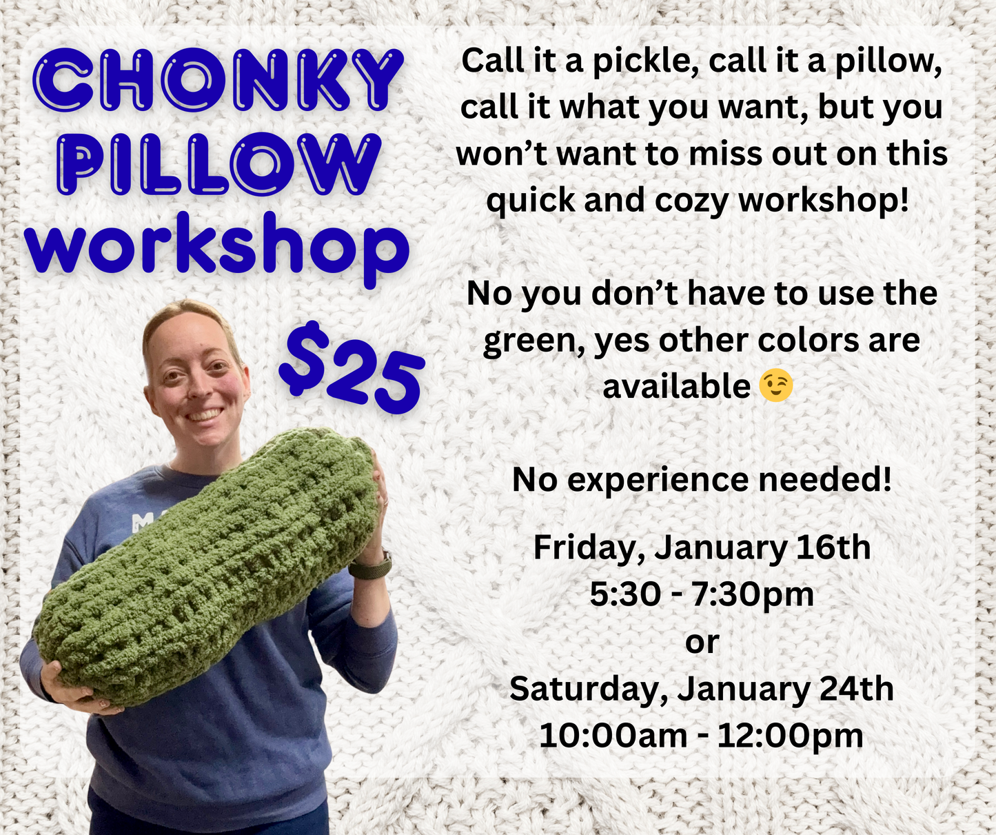 Chonky Pillow Workshop